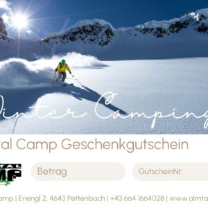 Almtal Camp Gutschein "Winter Camping"