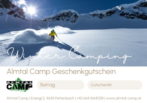 Almtal Camp Gutschein "Winter Camping"