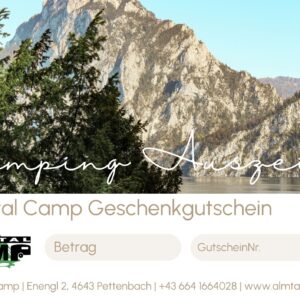 Almtal Camp Gutschein "Camping Auszeit"