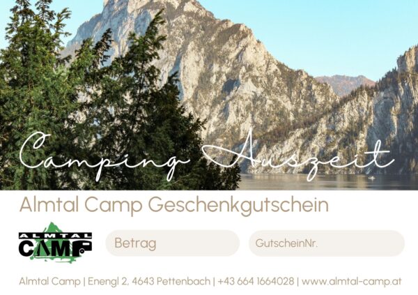 Almtal Camp Gutschein "Camping Auszeit"