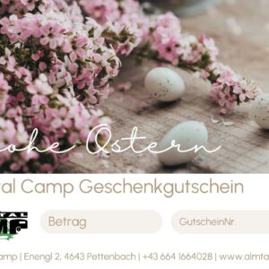 Almtal Camp Gutschein "Frohe Ostern"